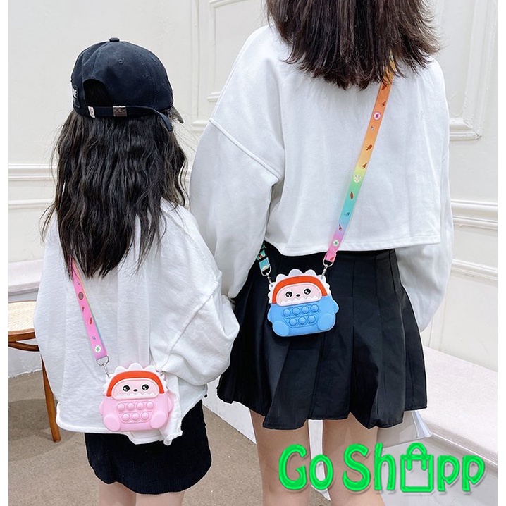 Tas Pop it Anak Karakter Lucu Import - Tas Selempang Anak Karakter Lucu - Tas Pop It Terbaru Import - Tas Anak Lucu Pop It Fidget Toys [JL17]