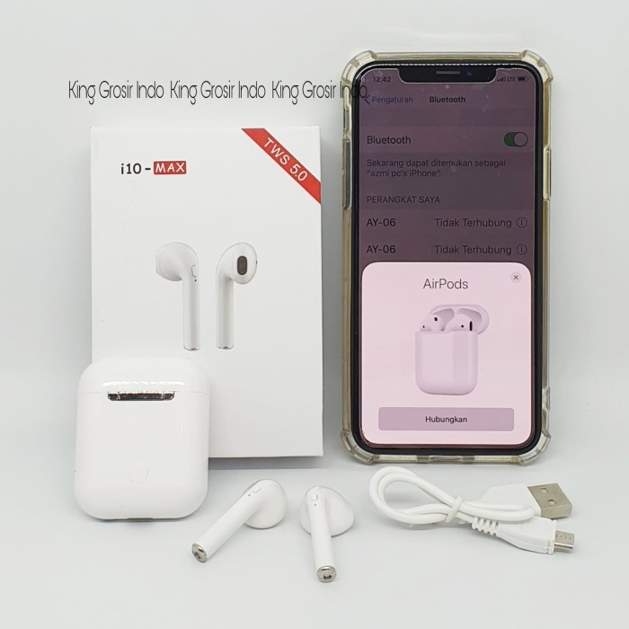 Headset Bluetooth Tws I10 Max Wireless Sport I7s I8x Versi 5.0