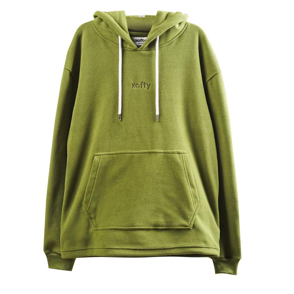 Top Produk.. Xofty Valtari Polar Hoodie Sweater Hijau Army 75