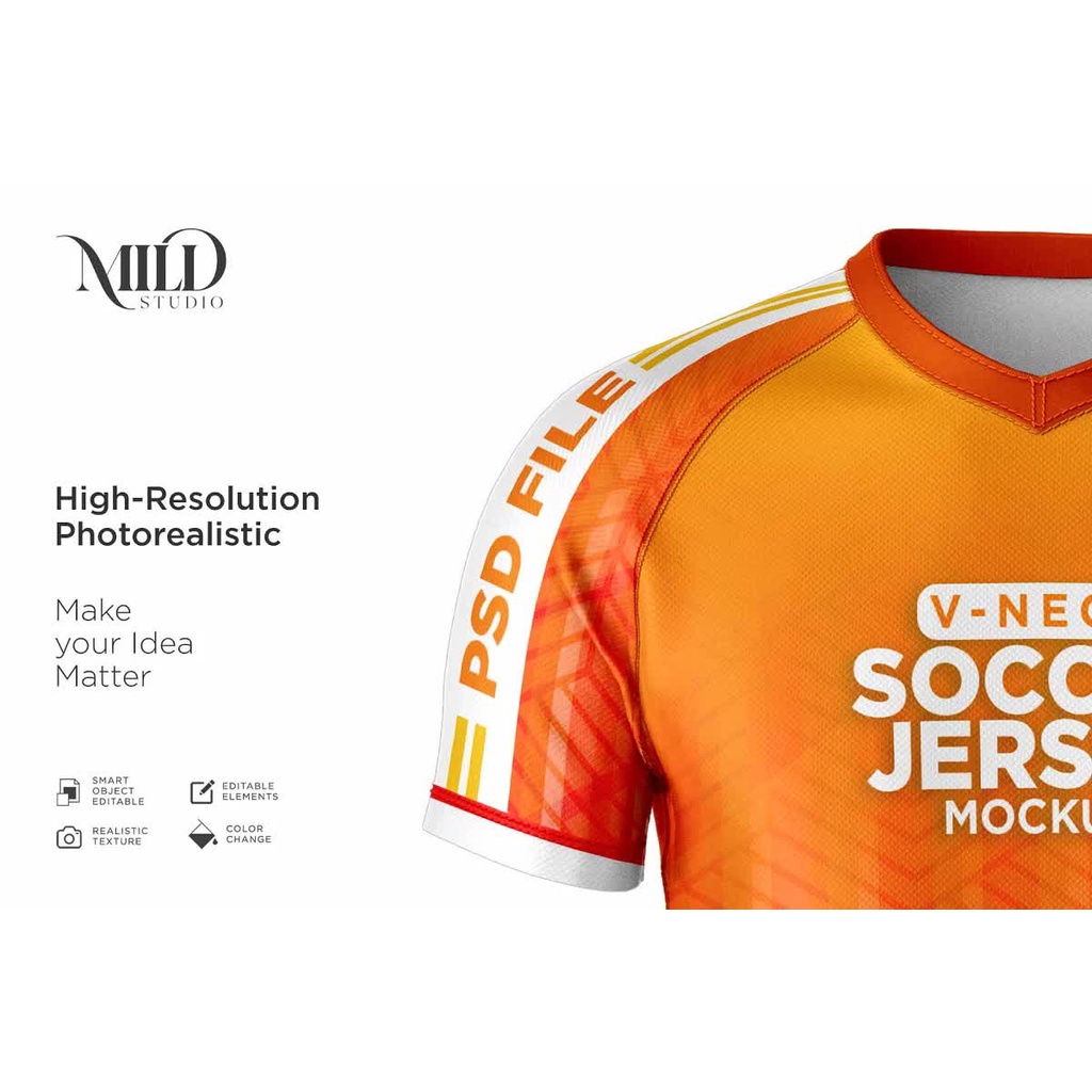 Men Soccer Jersey Kit Mockup - Adobe Photoshop