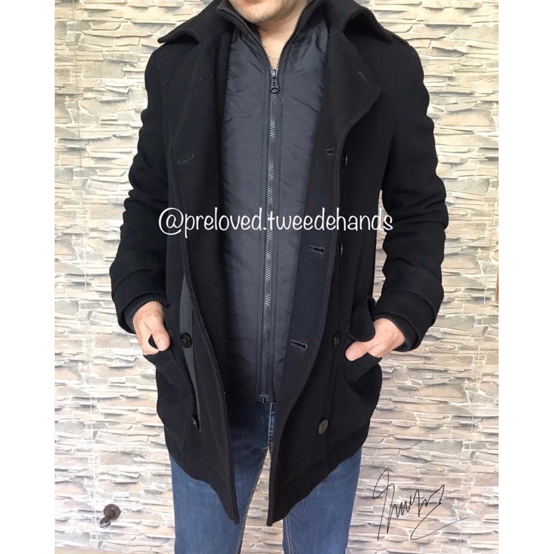 [Preloved / Second]  s.Oli*er - Double Breasted Coat + Vest inside / Mantel / Jaket Pria / Jacket