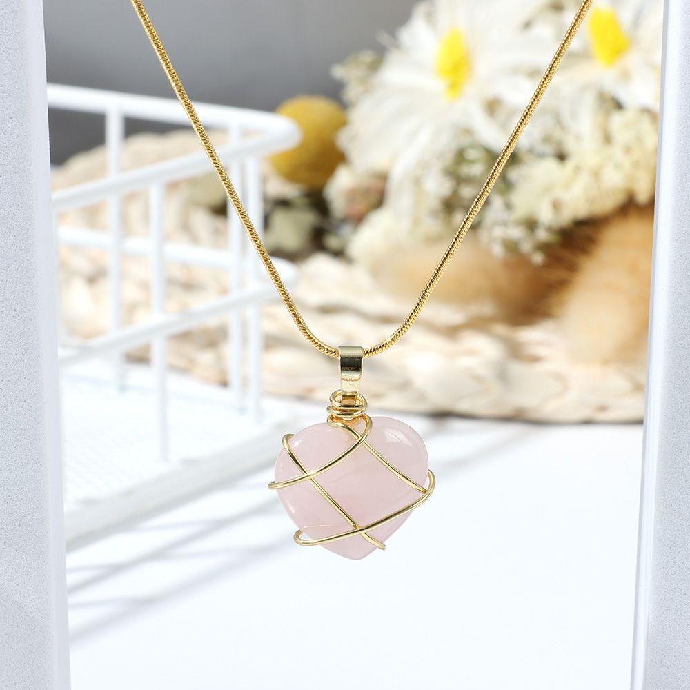 Kalung Hati Nanas Fashion Gadis Perhiasan Keluarga Pria Wanita Hari Valentine Love Necklace