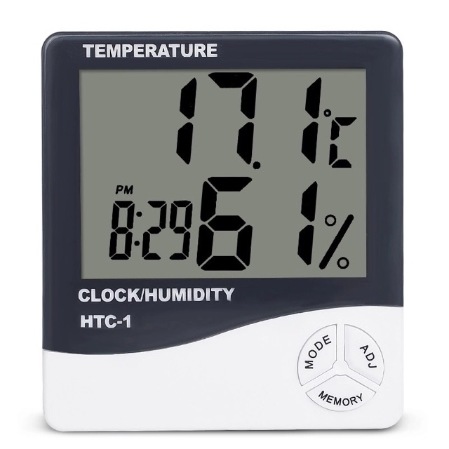 HTC-1 Alarm Clock Hygrometer Thermometer Suhu Jam Digital