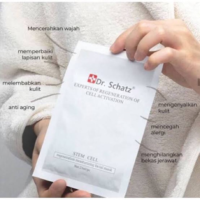 Dr. Schatz / Dr Schatz Stem Cell Mask 1 pak (isi 5) - Missflolaks - masker wajah