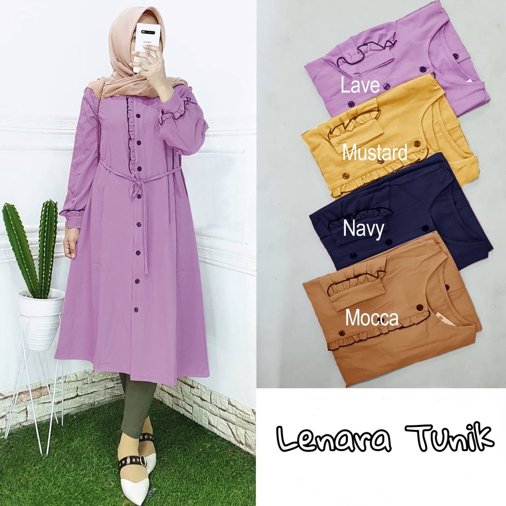 ZAC.COLLECTION / Tunik Lenara - Tunik Wanita Remaja Elegant Model Polos Fashionable Termurah BISA [C