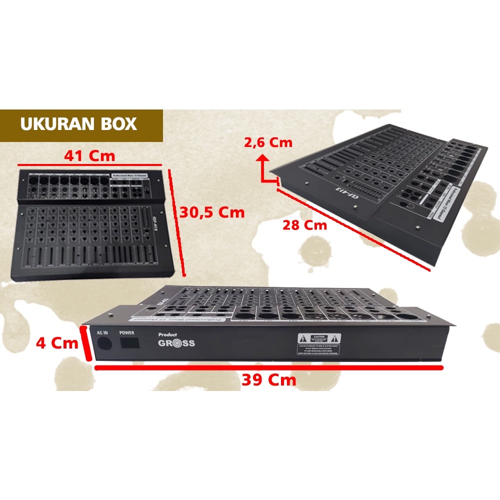 Box Profesional Mixer 12 Channel ( CLF 413 )