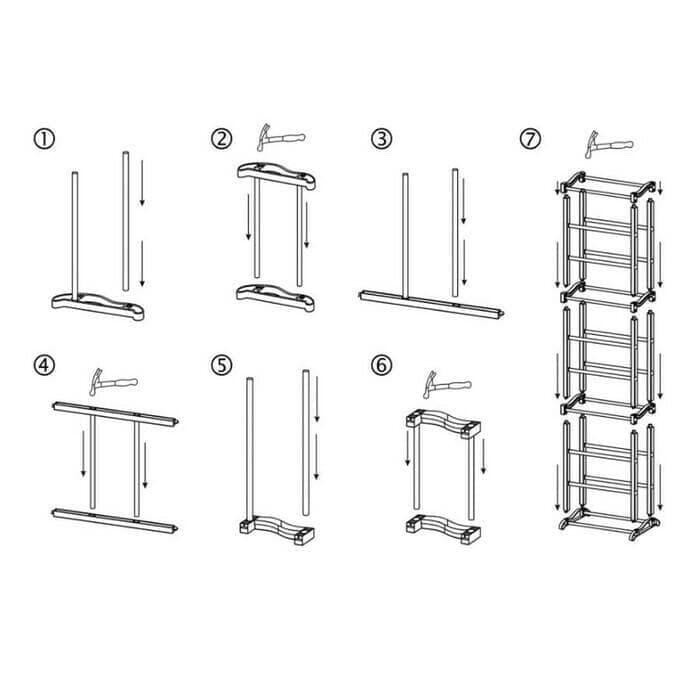 SHENAR Amazing Shoe Rack/ Rak Sepatu Susun 10/ Rak Sepatu/Rak Hijab Rak Serbaguna /Bongkar Pasang