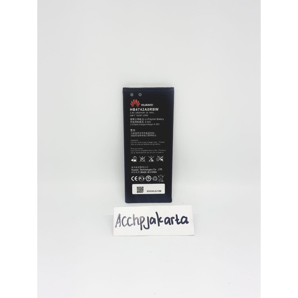 Baterai Batre huawei Honor 3C HB4742A0RBW 2400 Mah Batre Huawei Battery