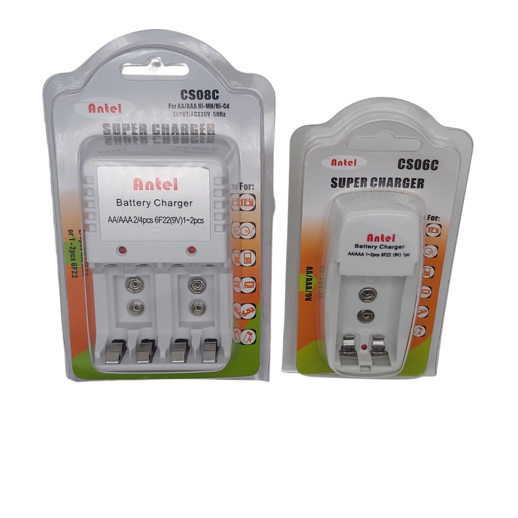 Charger Baterai Alat Cas Baterai AA AAA 9V 6F22 Charger Antel