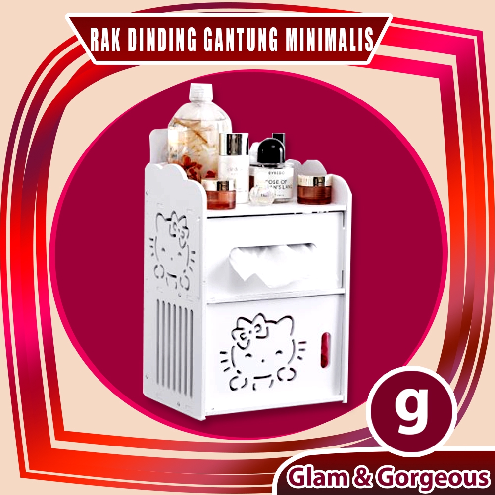 Rak Dinding Minimalis Gantung Tissue Toilet Serbaguna Anti Air - DW028