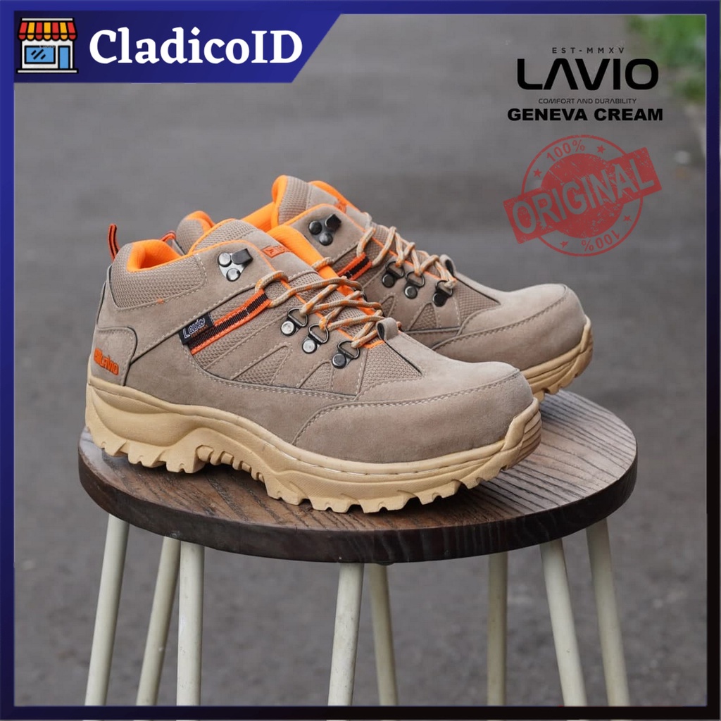 Sepatu Boots Pendek Pria Sefty Ujung Besi Safety Shoes Low Cut Kerja Lapangan Proyek Outdoor Hiking Mendaki Gunung Lavio Geneva