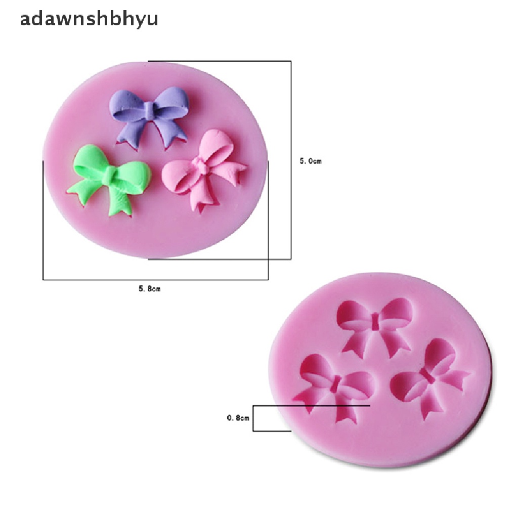 [adawnshbhyu] Baru DIY 3D Dekorasi Kue Ikatan Simpul Berbentuk Fondant Sugar Cake Cetakan Silikon Alat Seni.