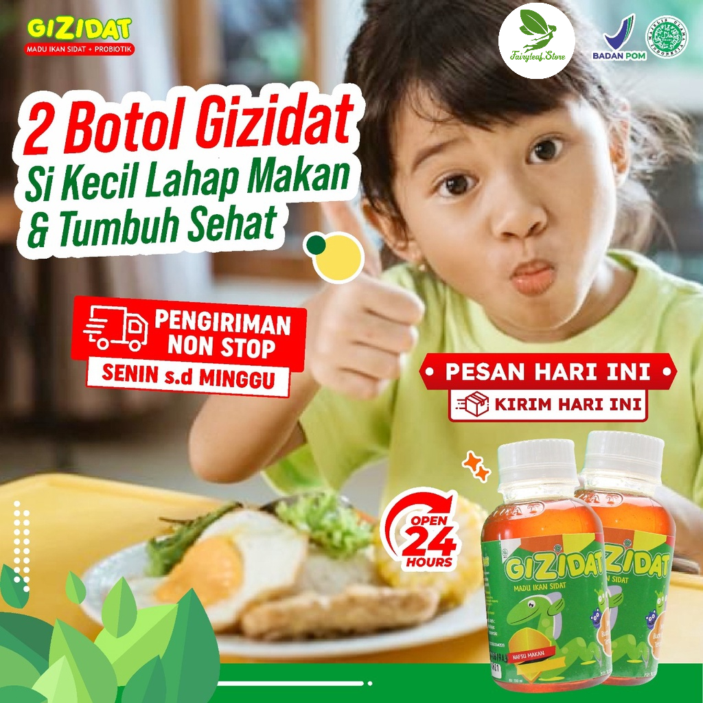 GIZIDAT Madu Penambah Nafsu Makan Penggemuk Badan Anak / Vitamin Menambah Berat / susu makanan bayi