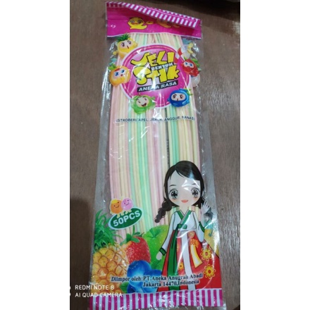 

Permen Snack Cemilan Jeli Jelly Stik Stick Panjang Yoghurt Yogurt Susu Buah Anak Murah (isi 50 pcs)