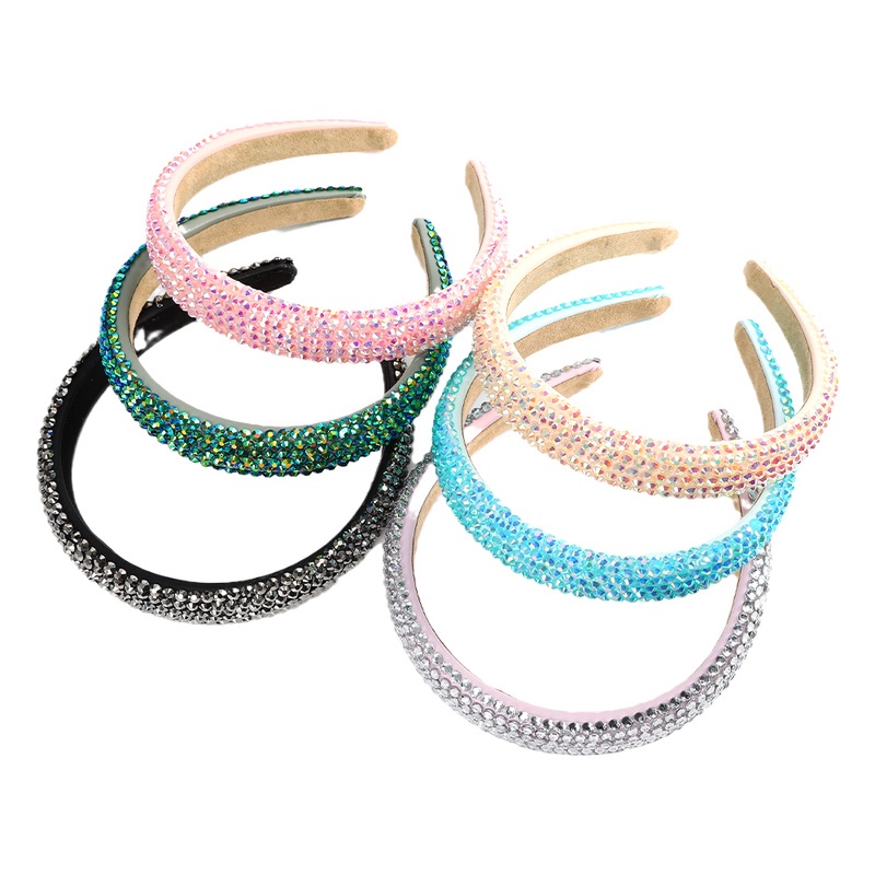 Fashion Full Rhinestone Sponge Headband Temperament Luxurious Hairband for Women Hair Accessories