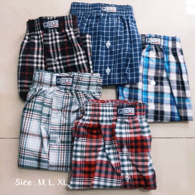 Gtman celana Boxer katun BX 02- Boxer random warnanya