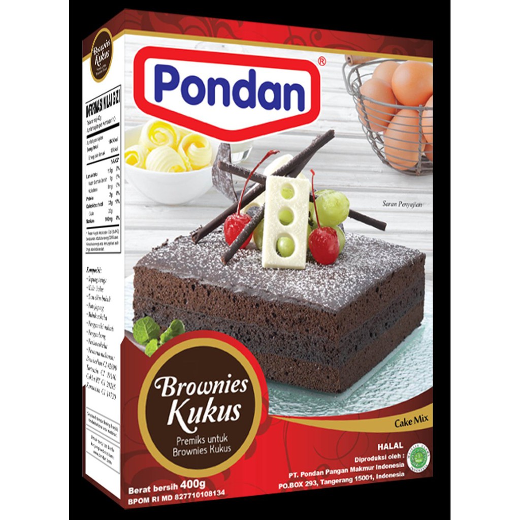  Pondan  Brownies  Kukus Coklat Ketan  Hitam  Pandan 