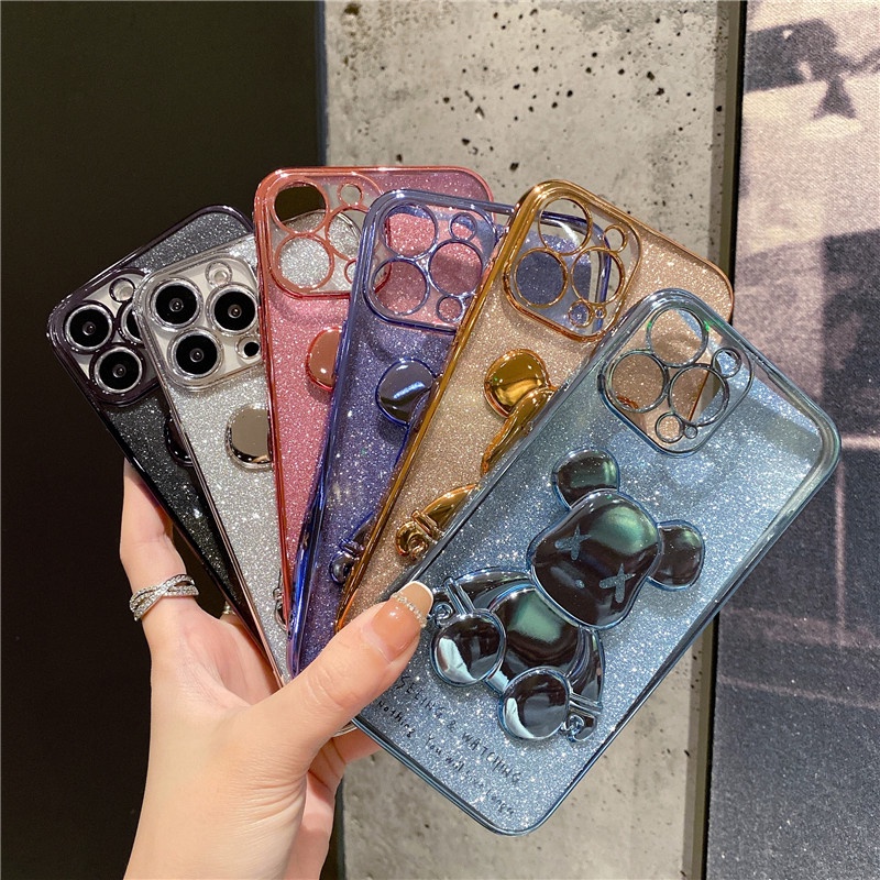 Soft Case Hp Gambar Kartun Beruang Untuk iphone Xs Max / X / Xr / 11 / 12 / 13pro Max / SE2020 / 7 / 8plus