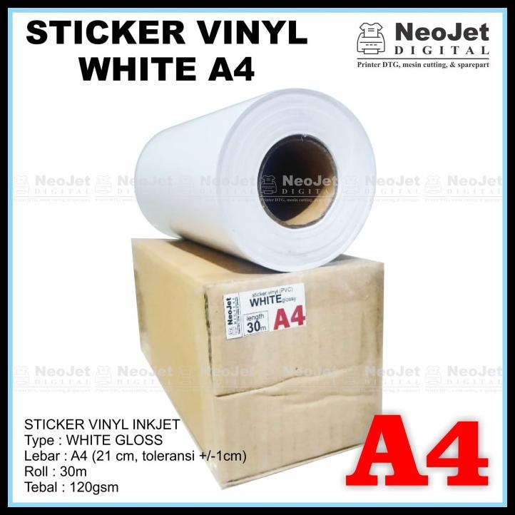 

Paket Sticker Vinyl Inkjet White Laminasi 100 Gsm Satin Semi Doff A4