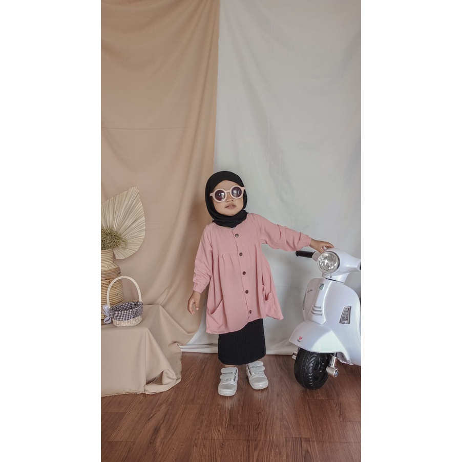 Zahra Dress Anak Perempuan Mayesha Bahan Crinkle | Pakaian Anak Kekinian Umur 1 - 6 Tahun