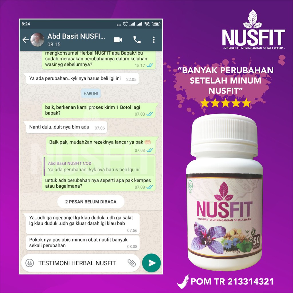 OBAT WASIR &amp; AMBEIEN TERAMPUH NUSFIT !!! ATASI BENJOLAN / HERBAL AMAN &amp; SUDAH BERSTANDAR BPOM