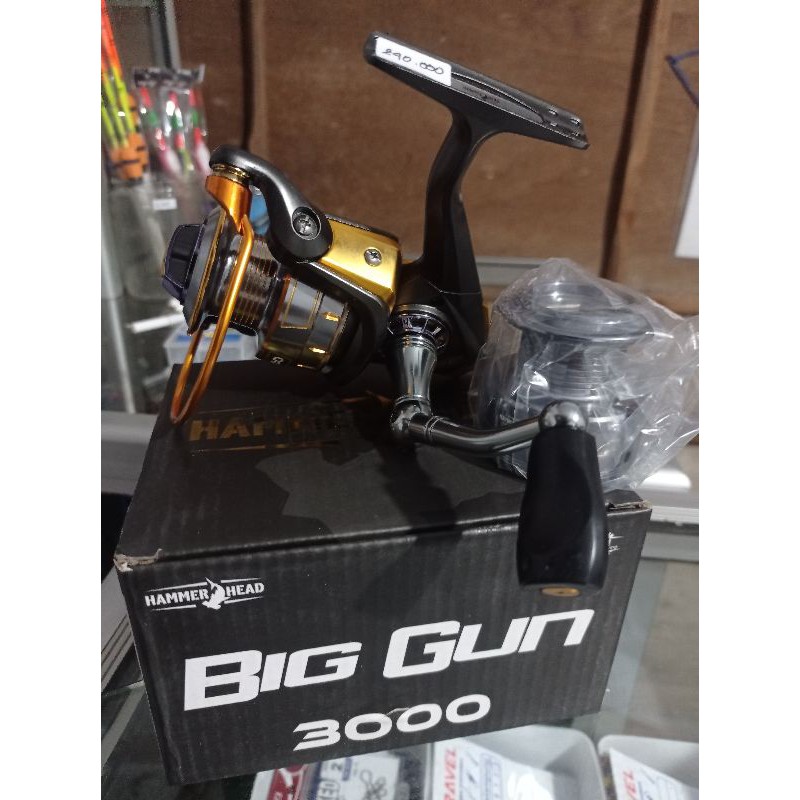 Rel Reel kerekan joran stik pancing murah HammerHead BIG GUN 3000 double spool