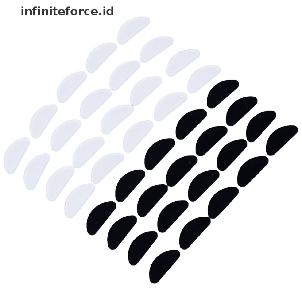 Infiniteforce.id 10pcs Bantalan Hidung Bahan Silikon Tipis Anti Slip Untuk Kacamata