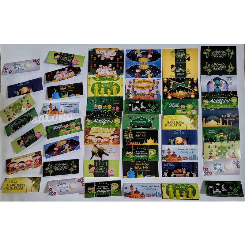 

Label tenteng coklat dadu tema idul fitri
