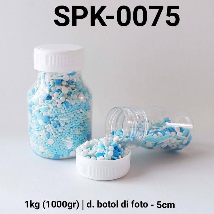 

SPK-0075 Sprinkles sprinkle sprinkel 1kg 1 kg mutiara meses mix biru ---NEW---
