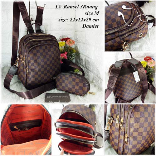 LV Ransel 3Ruang Size M