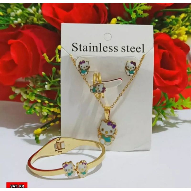 set Kalung hello Kitty 02 terbaru