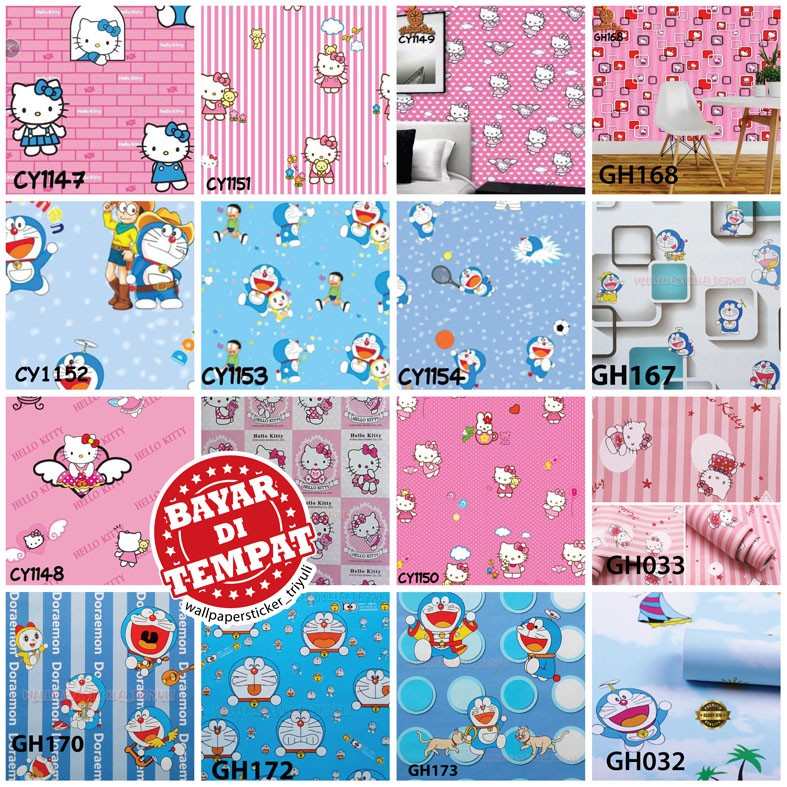 WALLPAPER DINDING  WALPAPER STIKER  DINDING  MOTIF KARTUN 