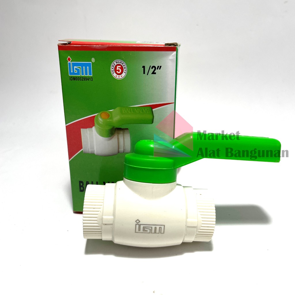 Jual Ball Valve Putih Pvc Jumbo Igm Stop Kran Keran Ballvalve