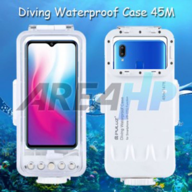 Puluz Diving Waterproof Case Casing Cover 45M Vivo Y12i,Y1s,Y91 2020