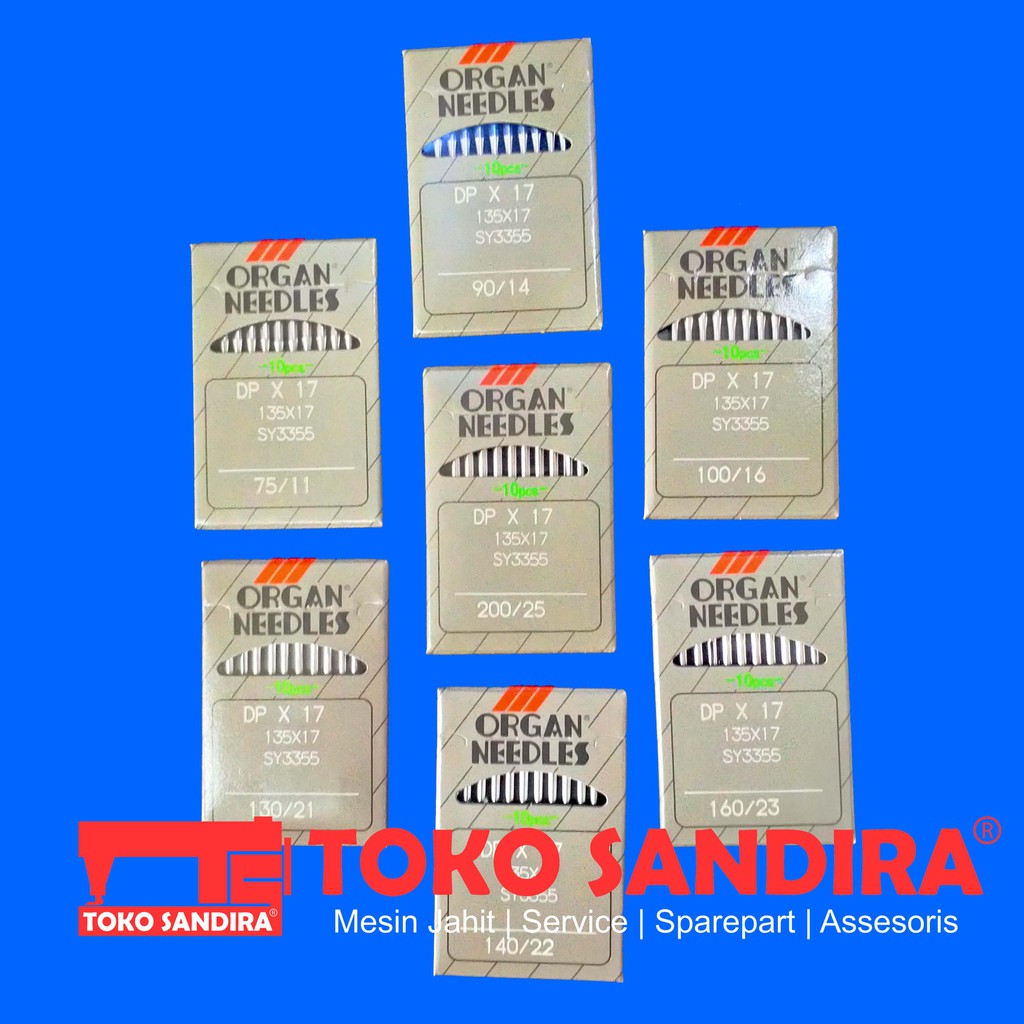 Jarum Jahit DPx17 ORGAN NEEDLES/jarum mesin jahit/jarum organ
