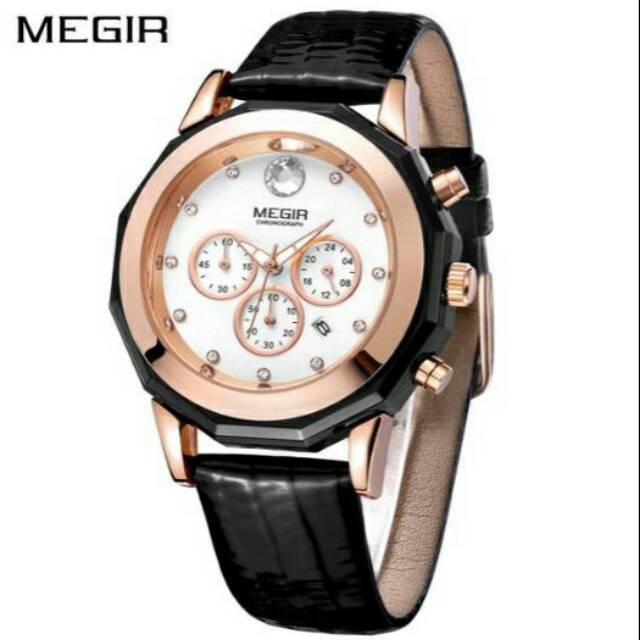 MEGIR 2042 / Jam Tangan Wanita Premium Fashion / Strap Kulit / Megir Original / Jam Tangan Import
