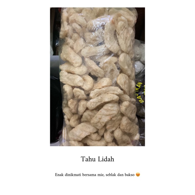 

TAHU LIDAH/CUANKI LIDAH ISI 150