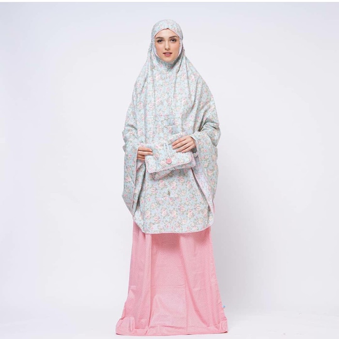 Mukena wanita Mukena KATUN design by JEPANG merek GIGGLES Daily Cantik putih polos katun termurah Mu