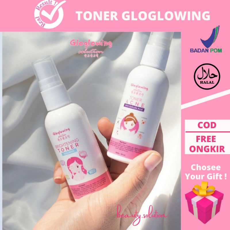 GLOGLOWING - TONER Gloglowing Solution Brightening & Acne Skincare Pelembab Spray