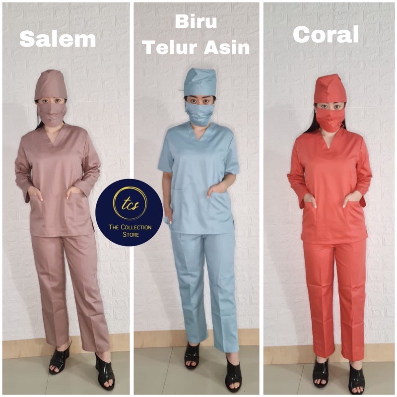 BAJU OK MEDELLIN / BAJU OKA , BAJU JAGA , SCRUB MEDIS , BAJU PERAWAT (UNISEX)