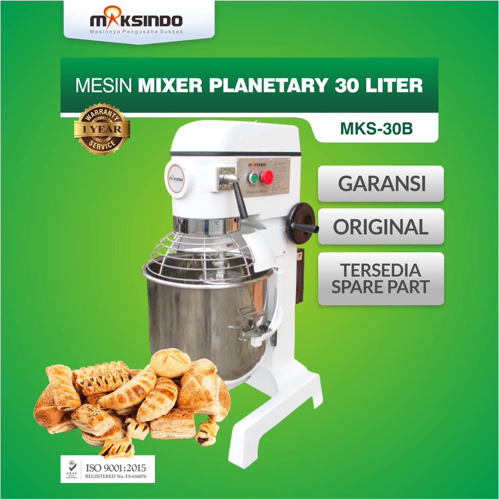 Mesin Mixer Planetary 30 Liter MKS-30B Maksindo