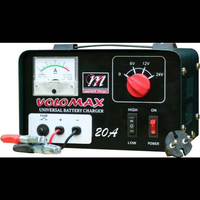 Charger Accu/Aki Volomax 20A Bisa Cas Sampai 200Ah