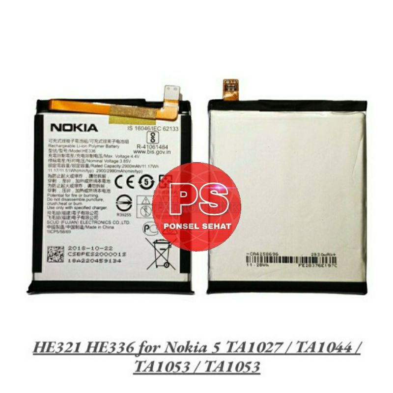 Baterai Battery Nokia 5 HE321 HE336 TA1027 TA1044 TA1053 TA1053 Original 100%