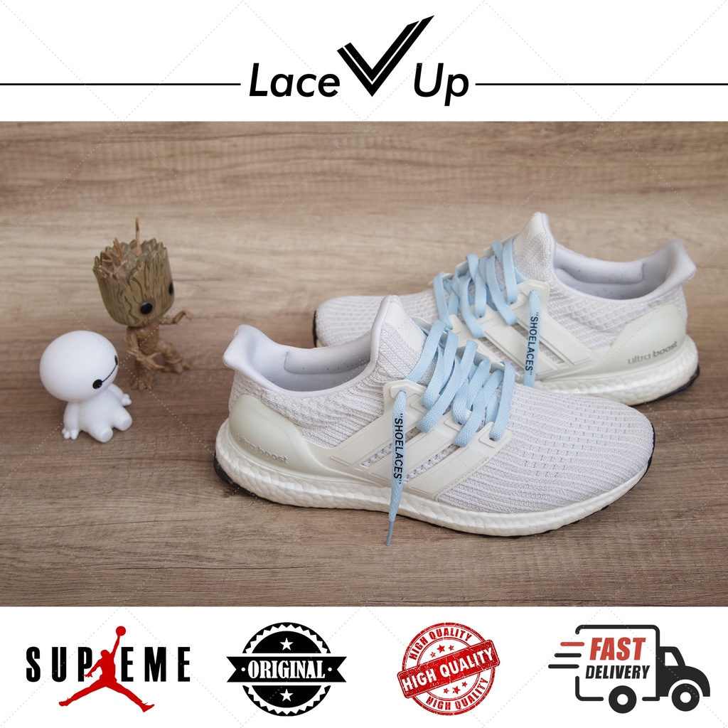 Tali Sepatu Off White &quot;SHOELACES&quot; Flat | OffWhite Laces - Light Blue