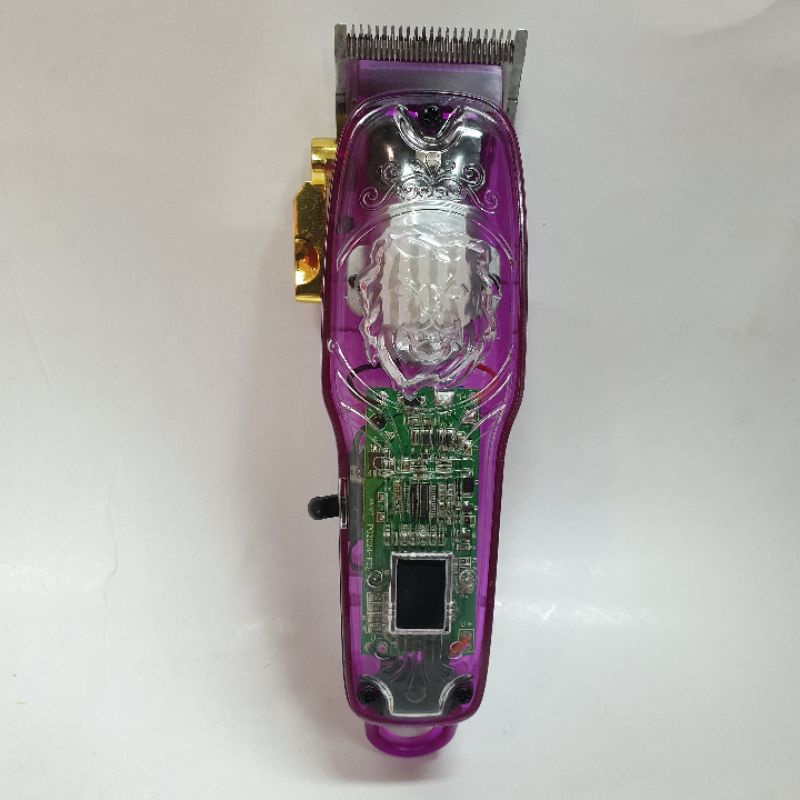 Alat Mesin Cukur Pangkas Rambut Kemei Km2707PG Hair Clipper Elektrik Cas model transparan