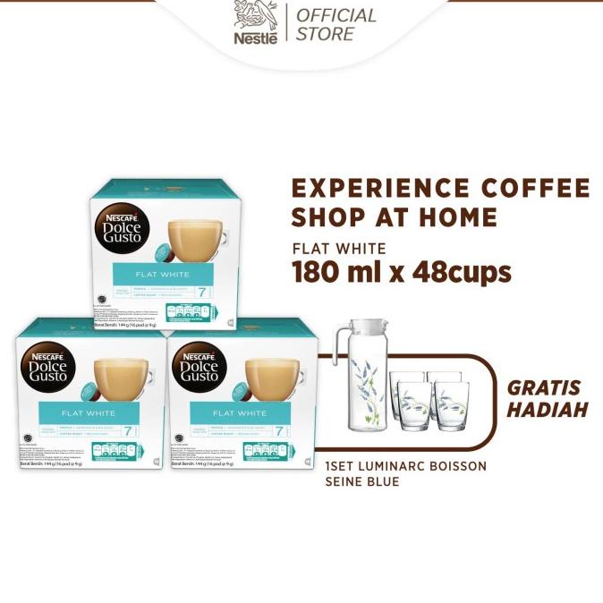 

NESCAFE Dolce Gusto Flat White 3 Box + Free Luminarc Rotterdam