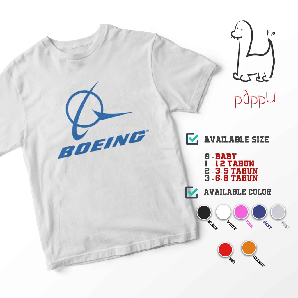 C/73 Kaos Distro Anak Pesawat Boeing Kids T-shirt Custom