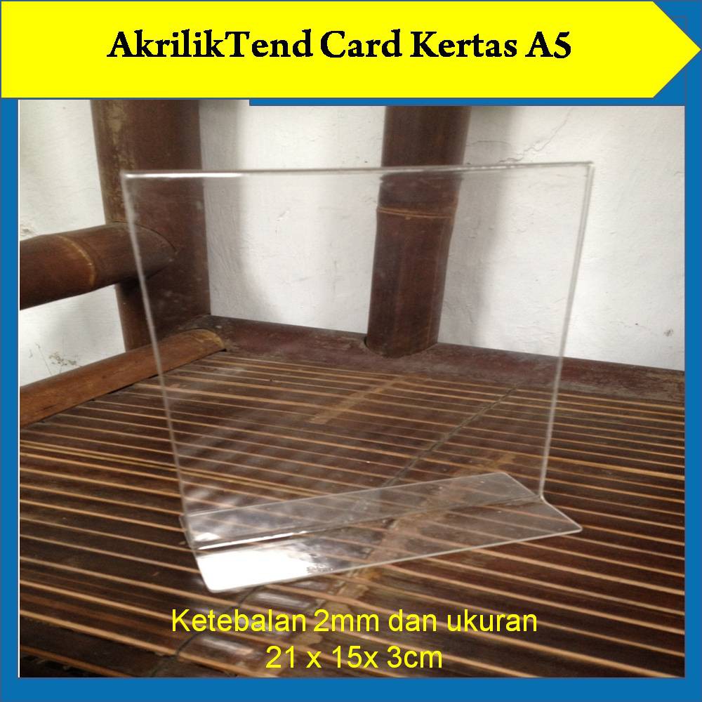 

Akrilik Tend Card T Terbalik ukuran A5