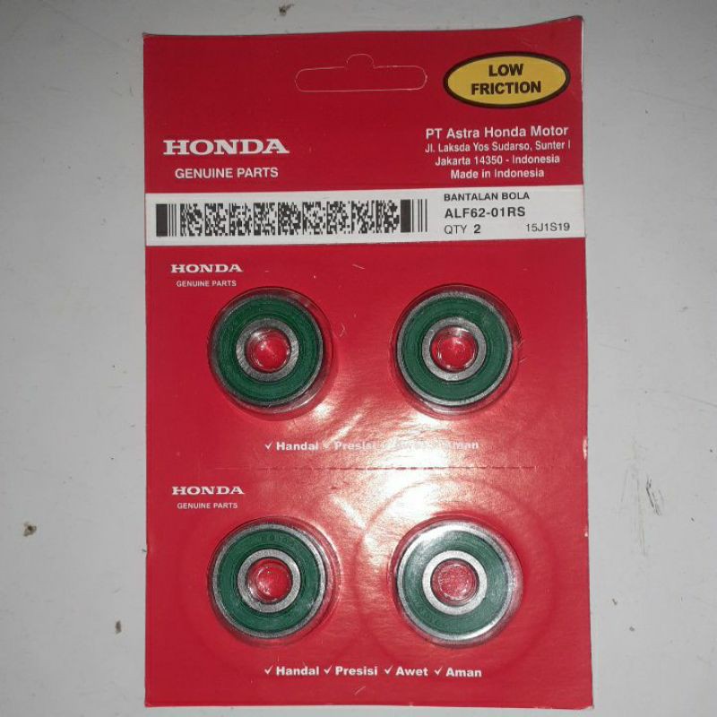 BEARING LAHER KLAHER 6201 RS RODA DEPAN BEAT VARIO LAMA 125 150 SPACY SCOOPY ORI ASLI ORIGINAL HONDA