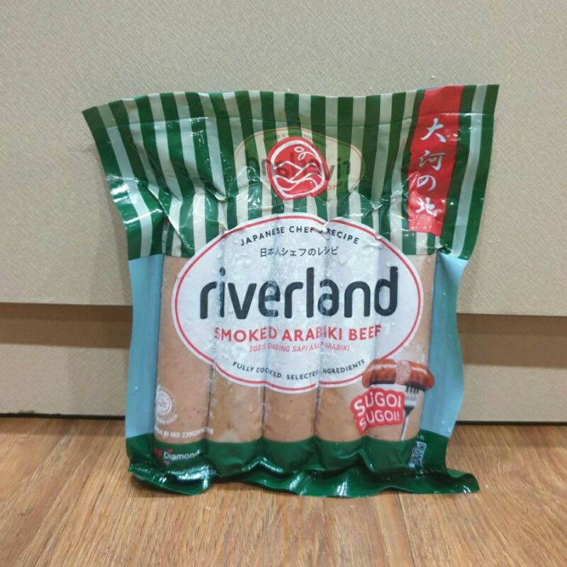 

Riverland Smoked Arabiki Beef Sausage Sosis Daging Sapi Arabiki 360 Gr